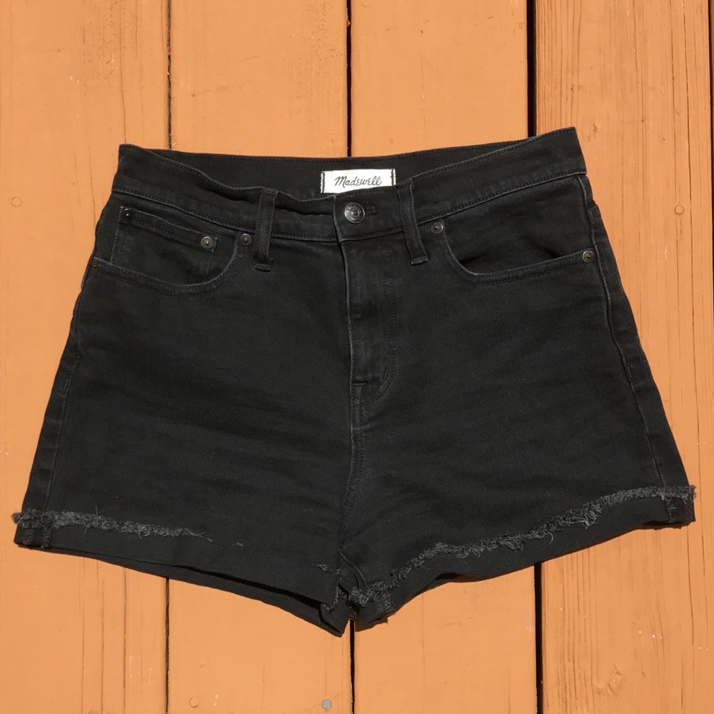 MADEWELL Black High Rise Denim Shorts 🖤